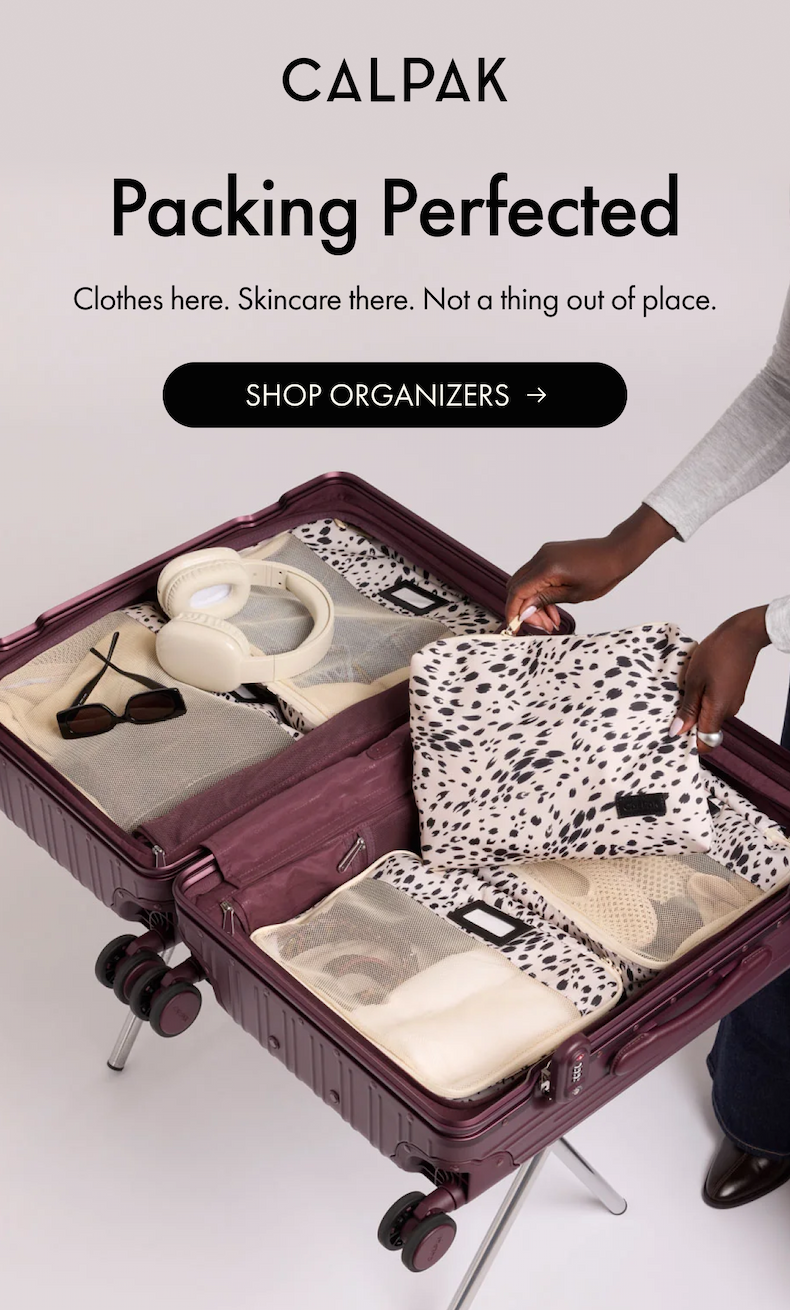 CALPAK | Packing Perfected | Clothes here. Skincare there. Not a thing out of place. | SHOP ORGANIZERS