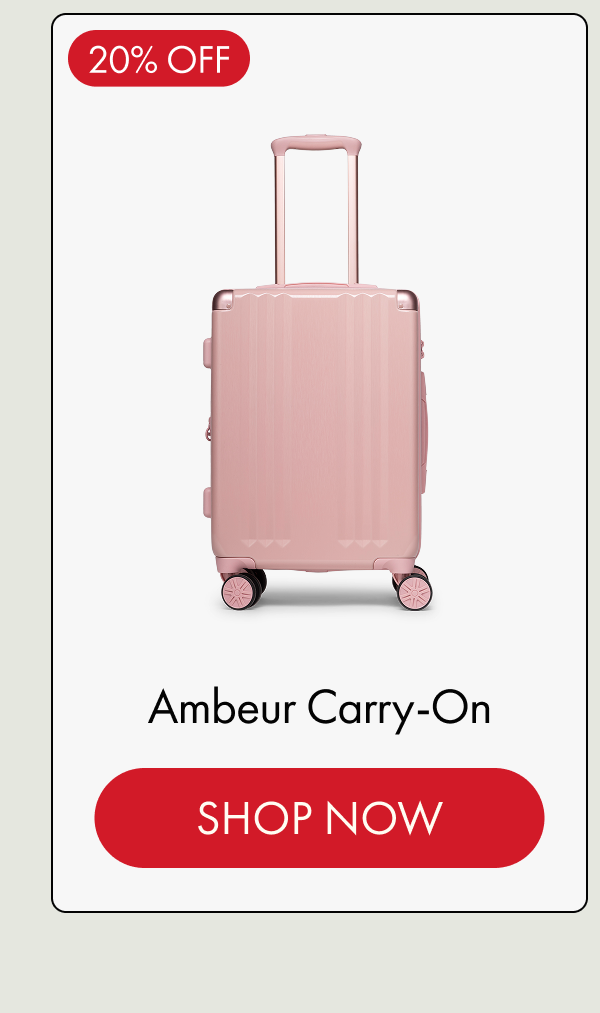 20% OFF | Ambeur Carry-On | SHOP NOW