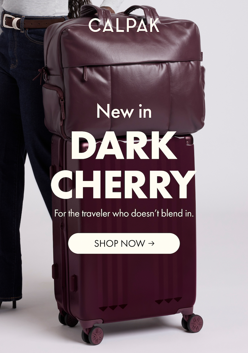 CALPAK | New in Dark Cherry | For the traveler who doesn't blend in. | SHOP NOW
