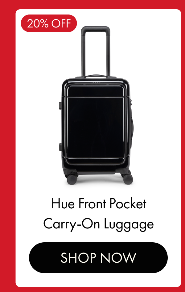 20% OFF | Hue Front Pocket Carry-On Luggage | SHOP NOW