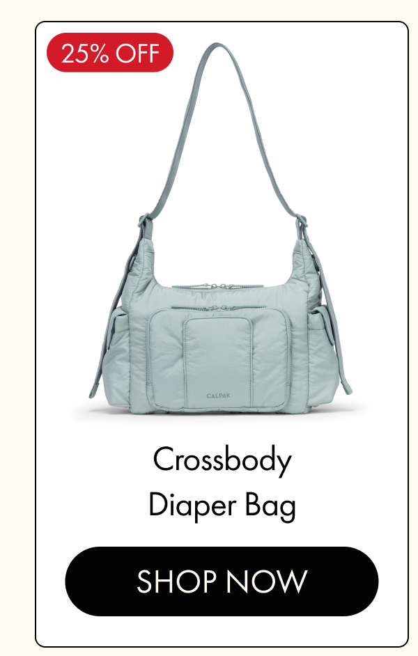 25% OFF | Crossbody Diaper Bag | SHOP NOW