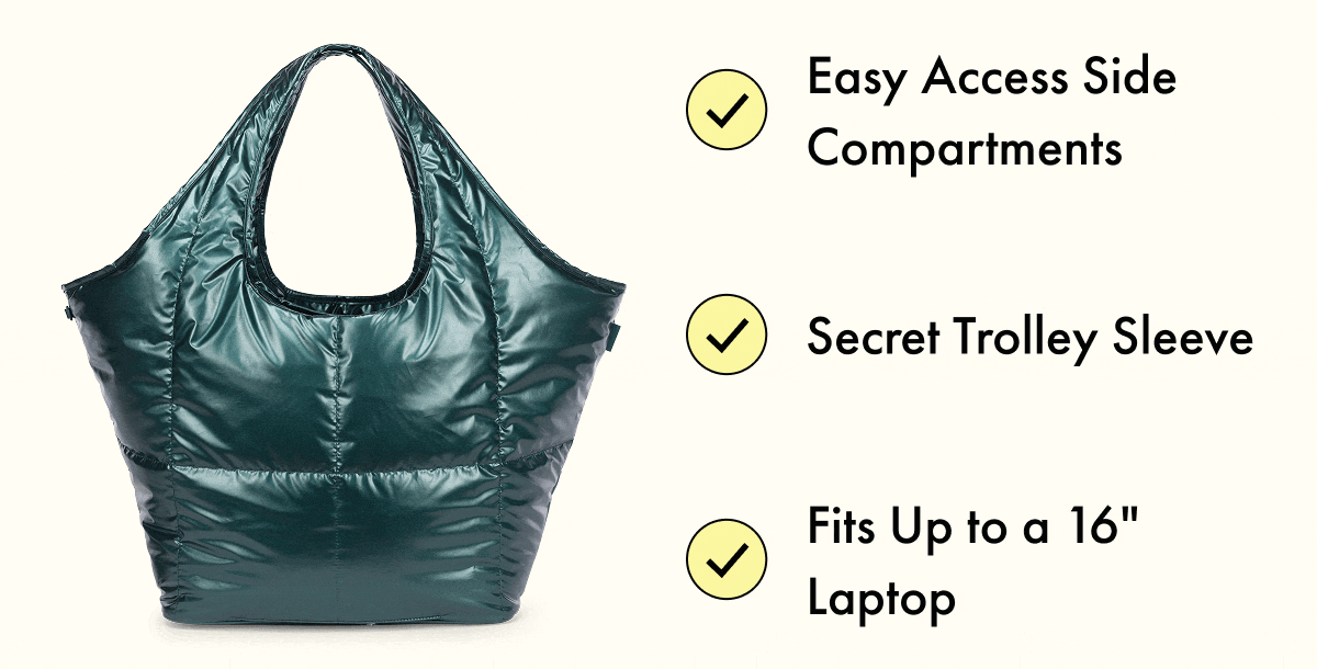 Easy Access Side Compartments | Secret Trolley Sleeve | Fits Up to a 16" Laptop