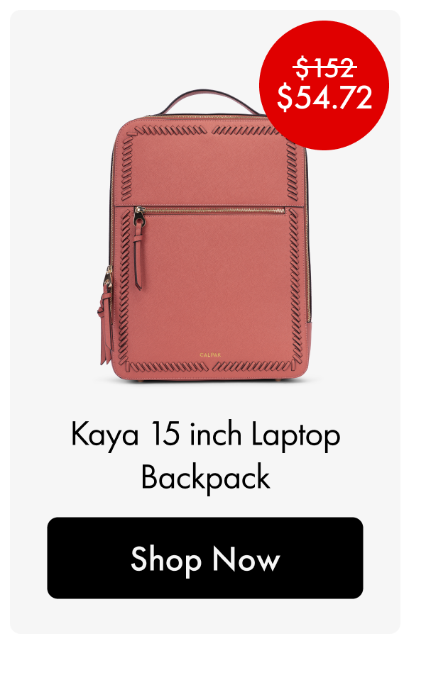 Was $152, Now $54.72 | Kaya 15 inch Laptop Backpack | Shop Now