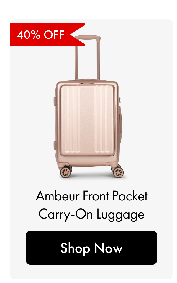 40% OFF | Ambeur Front Pocket Carry-On Luggage | Shop Now