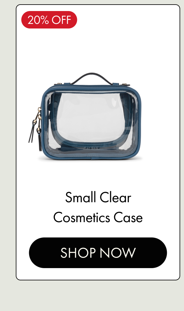 20% OFF | Small Clear Cosmetics Case | SHOP NOW