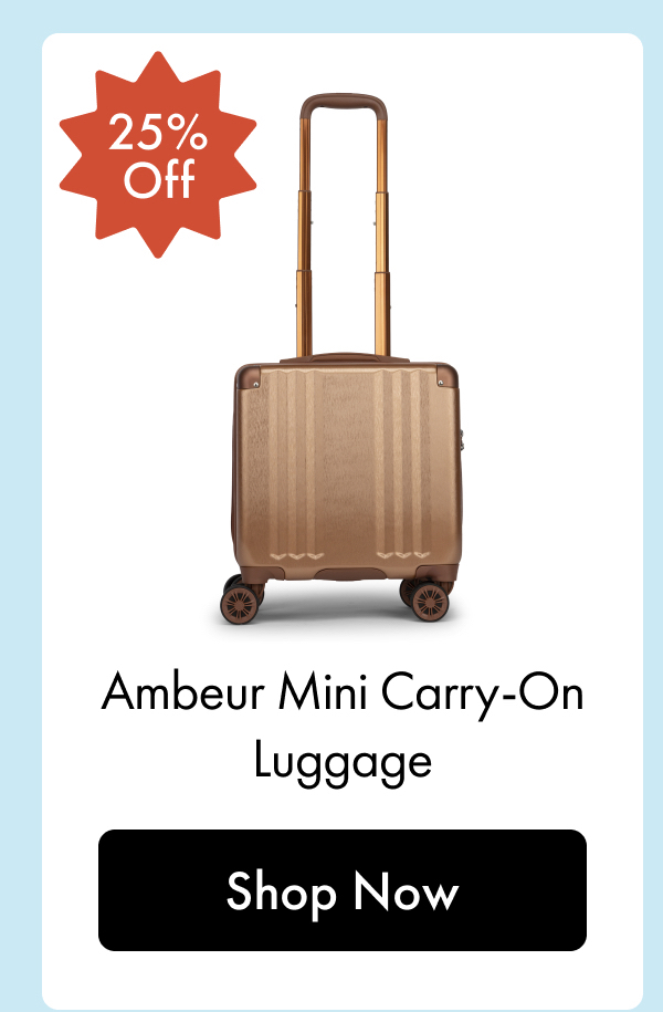 25% Off | Ambeur Mini Carry-On Luggage | Shop Now