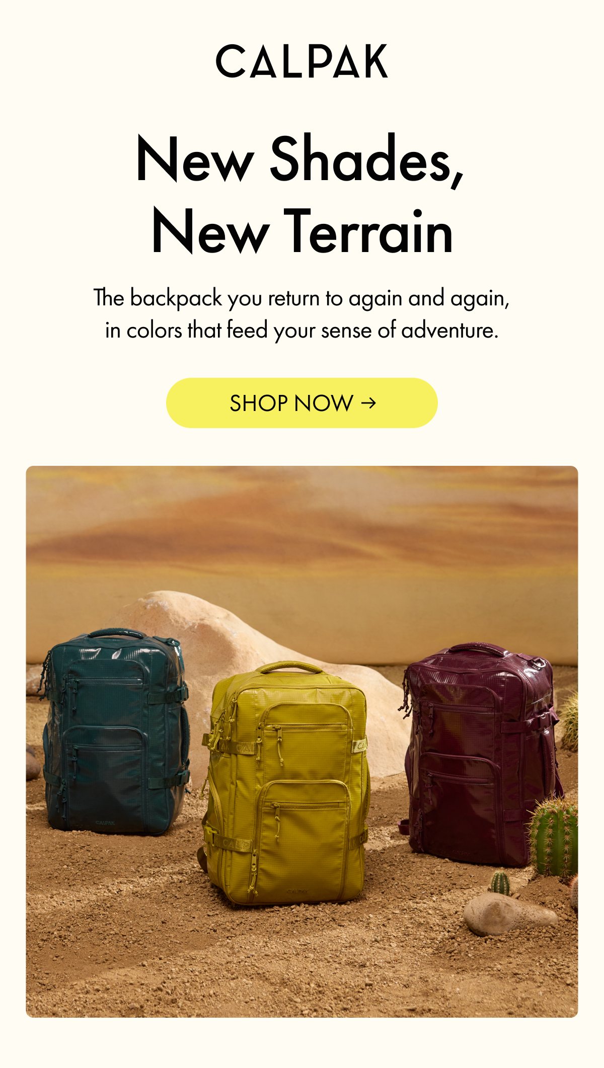 CALPAK | New Shades, New Terrain | The backpack you return to again and again. | SHOP NOW