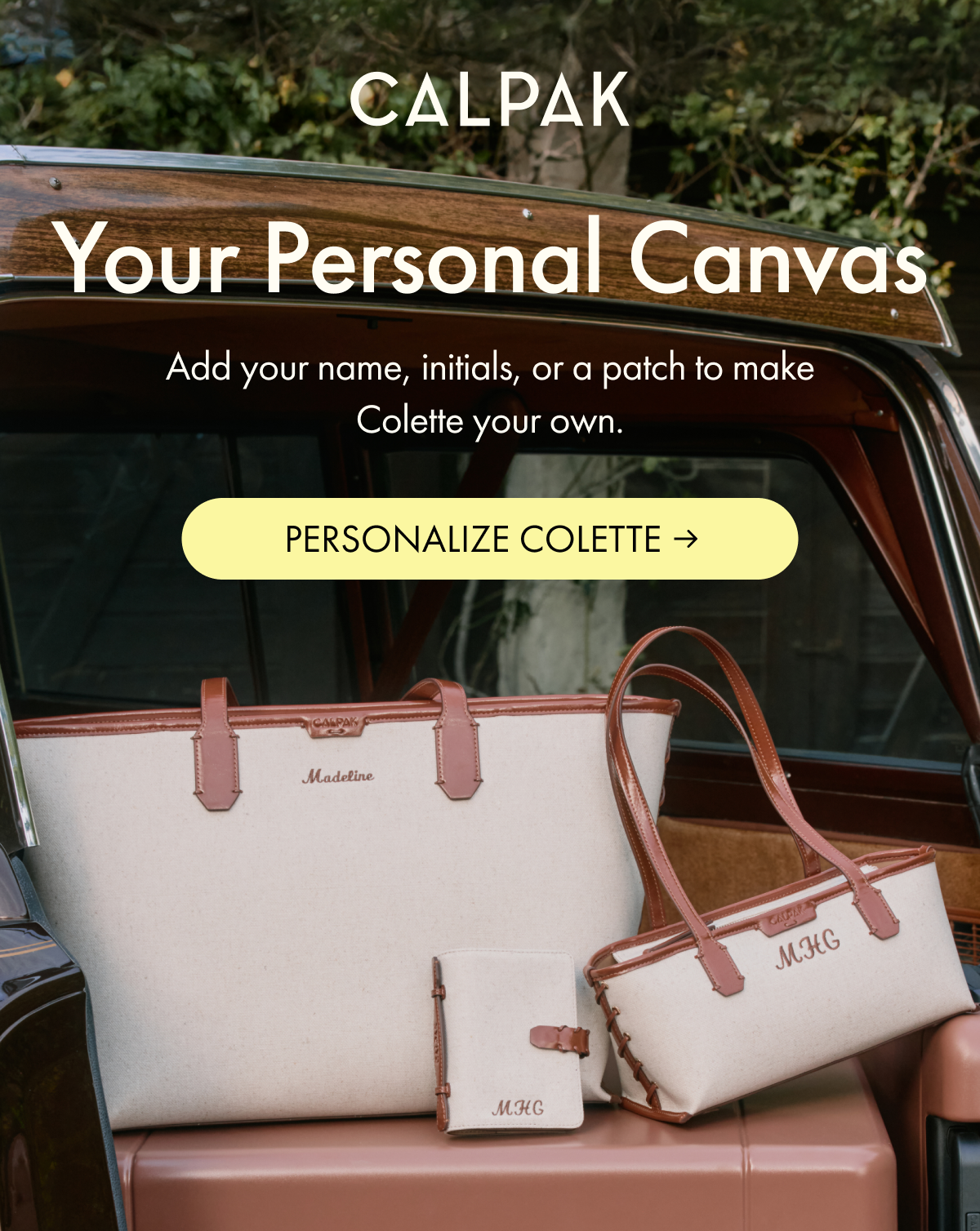 CALPAK | Your Personal Canvas | Add your name, initials, or a patch to make Colette your own. | PERSONALIZE COLETTE