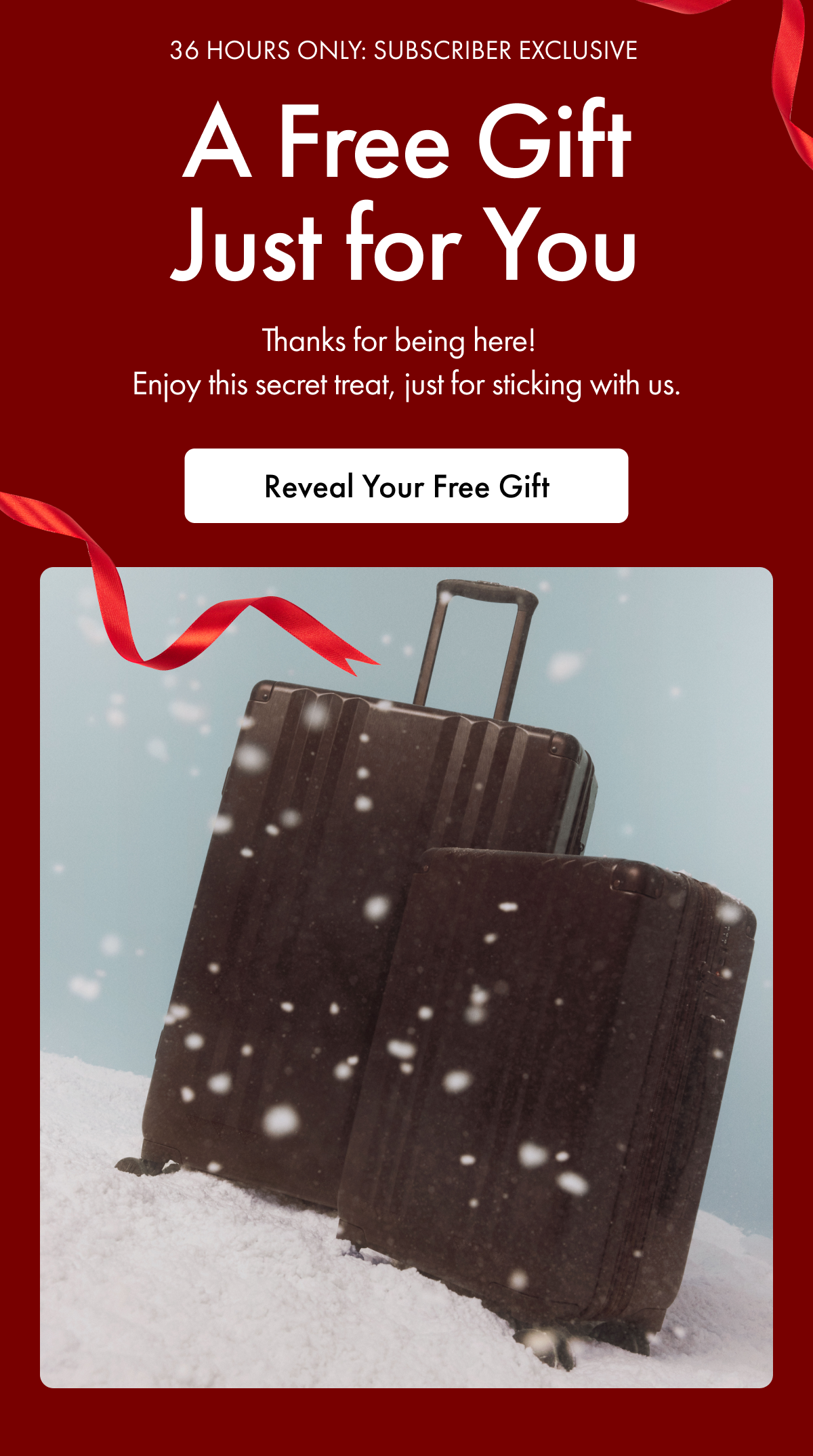36 HOURS ONLY: SUBSCRIBER EXCLUSIVE | A Free Gift Just for You | Thanks for being here! Enjoy this secret treat, just for sticking with us. | Reveal Your Free Gift