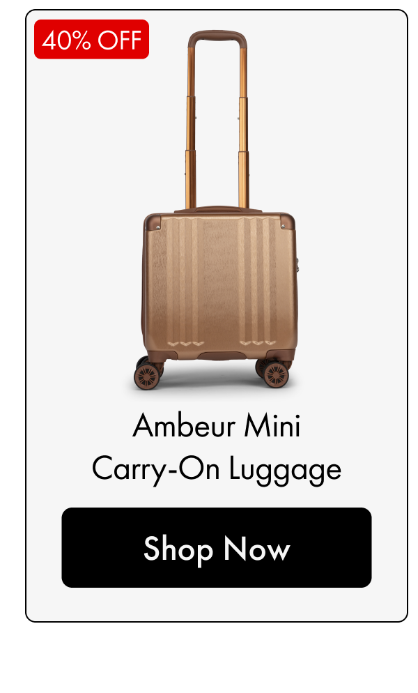 40% OFF | Ambeur Mini Carry-On Luggage | Shop Now