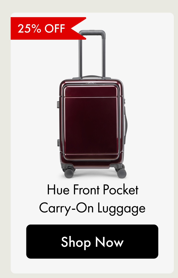 25% OFF | Hue Front Pocket Carry-On Luggage | Shop Now
