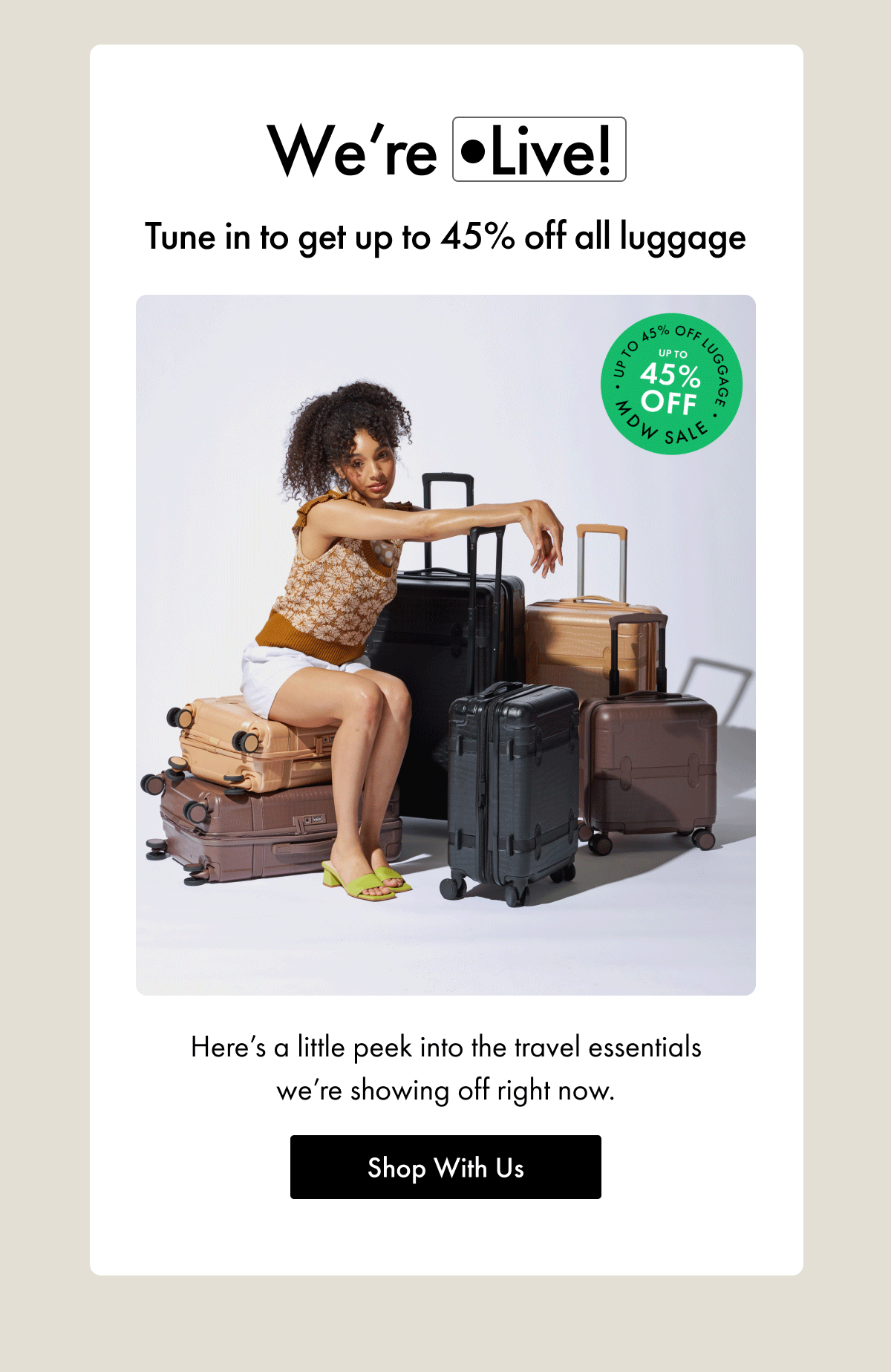 Tune in to live shopping now!