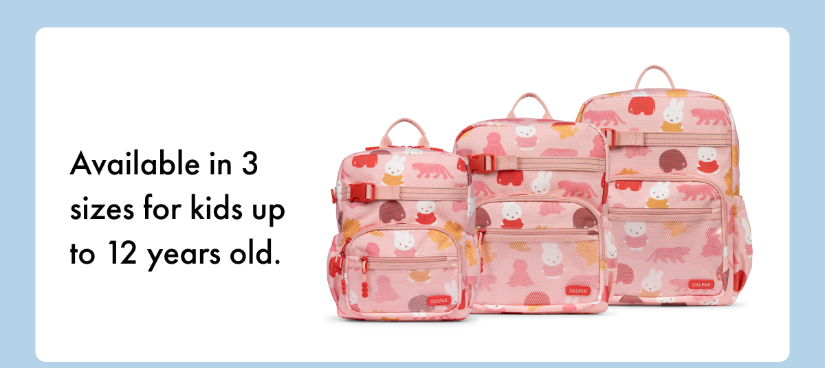 Available in 3 sizes for kids up to 12 years old.