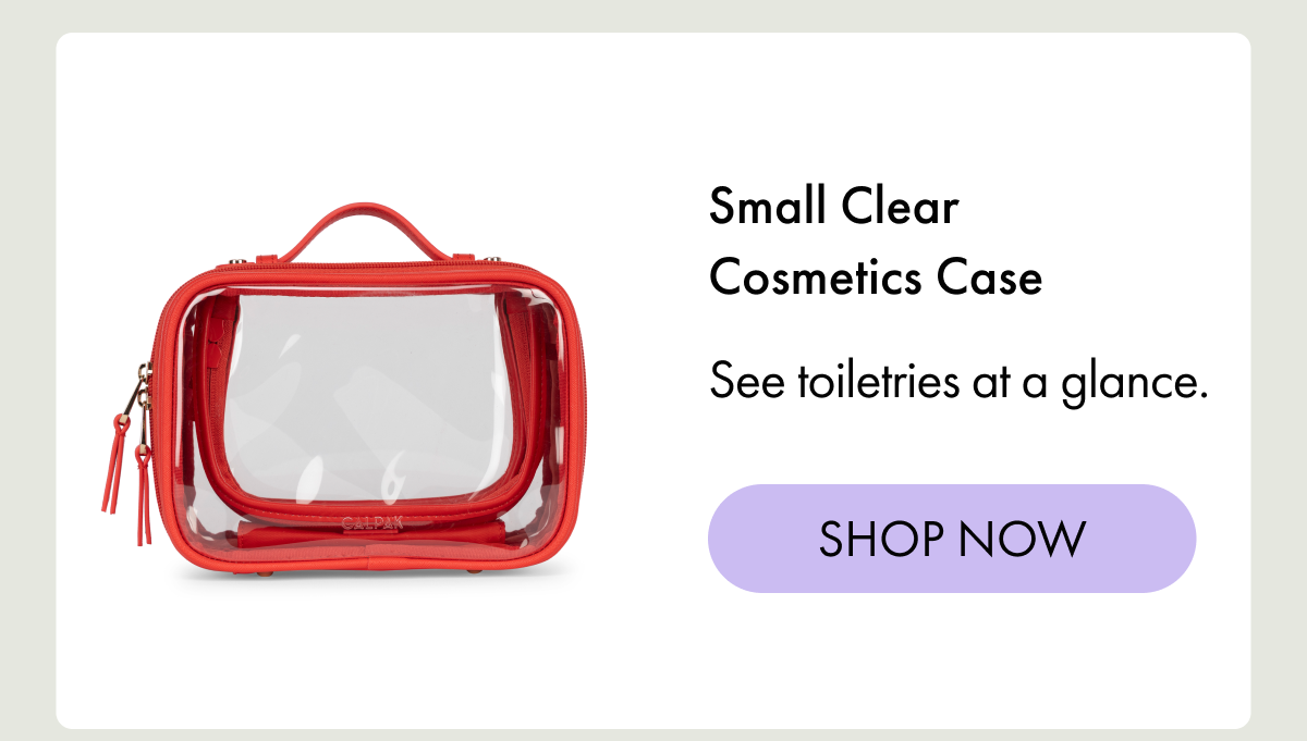 Small Clear Cosmetics Case | See toiletries at a glance. | SHOP NOW