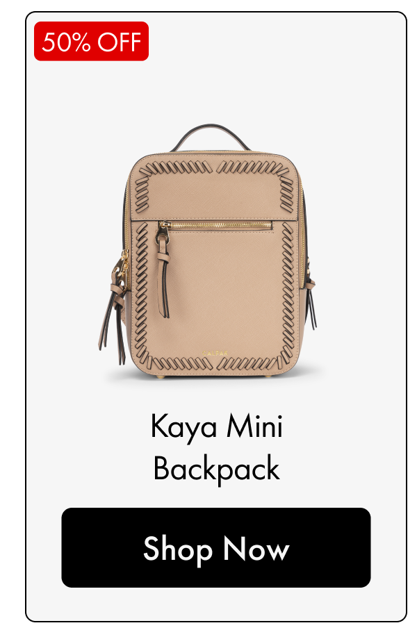 50% OFF | Kaya Mini Backpack | Shop Now