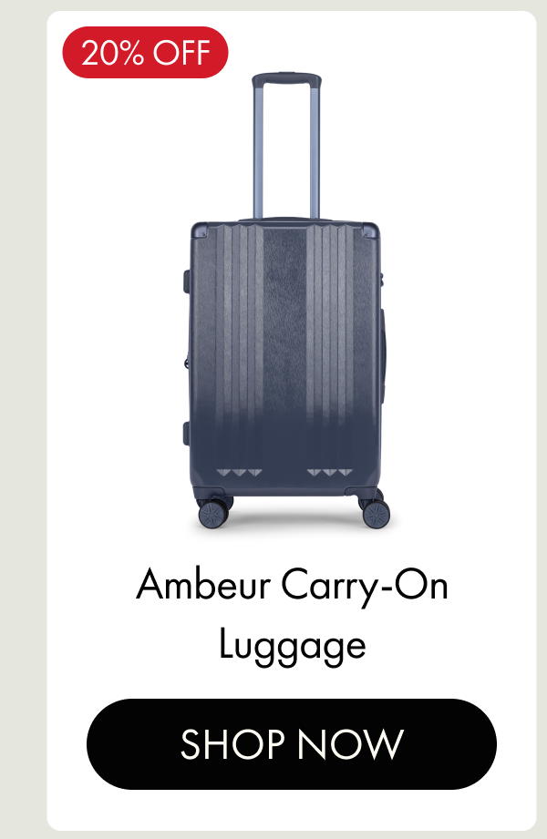 20% OFF | Ambeur Carry-On Luggage | SHOP NOW
