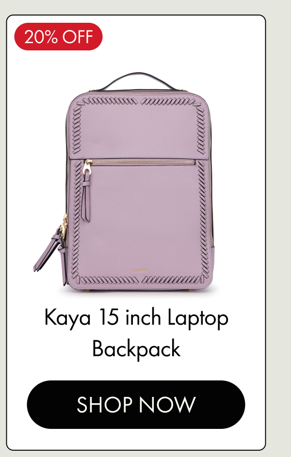 20% OFF | Kaya 15 inch Laptop Backpack | SHOP NOW
