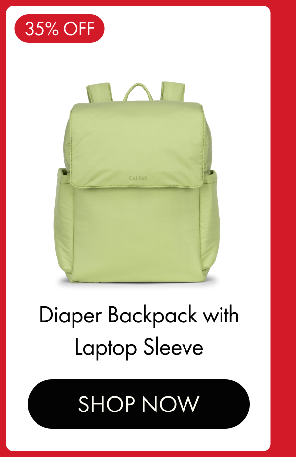 35% OFF | Diaper Backpack with Laptop Sleeve | SHOP NOW