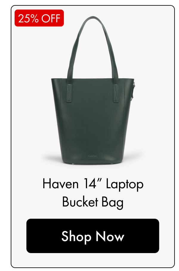 25% OFF | Haven 14" Laptop Bucket Bag | Shop Now