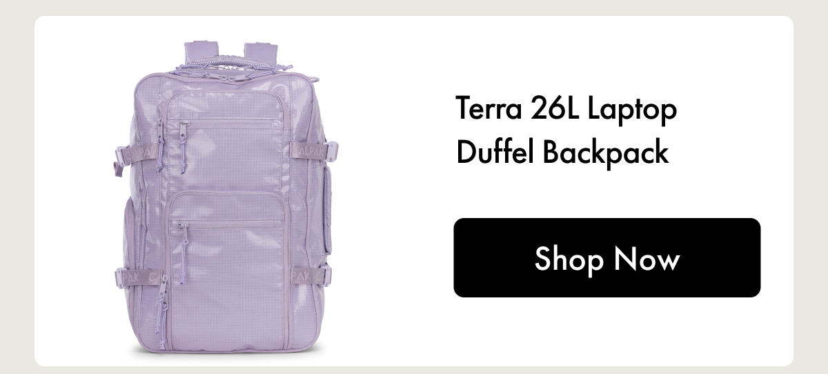 Terra 26L Laptop Duffel Backpack | Shop Now