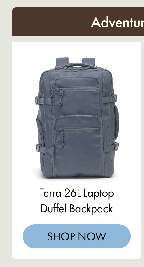Terra 26L Laptop Duffel Backpack | SHOP NOW