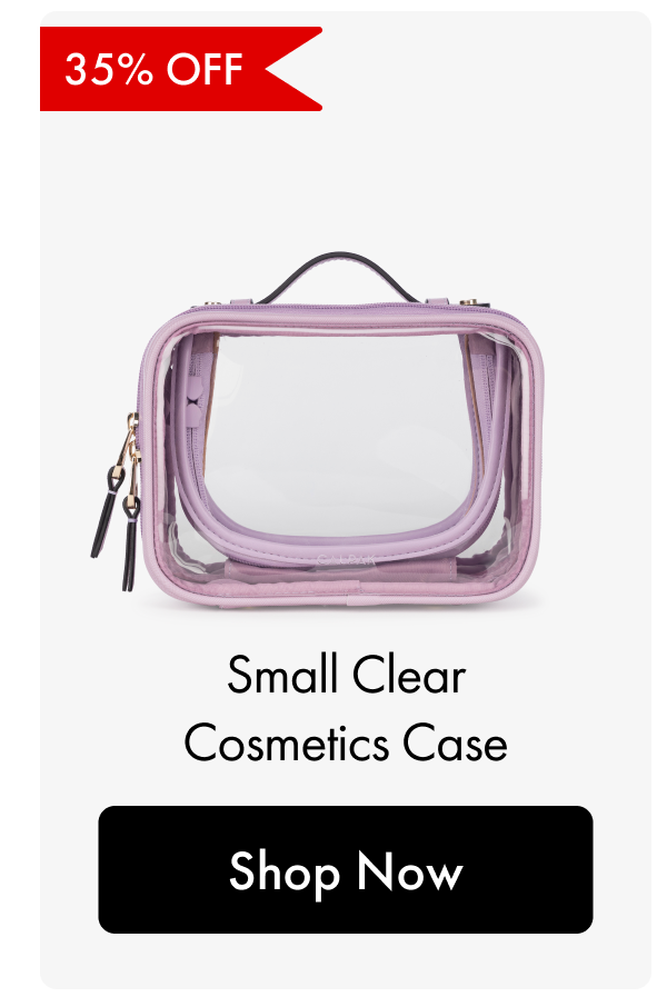 35% OFF | Small Clear Cosmetics Case | Shop Now