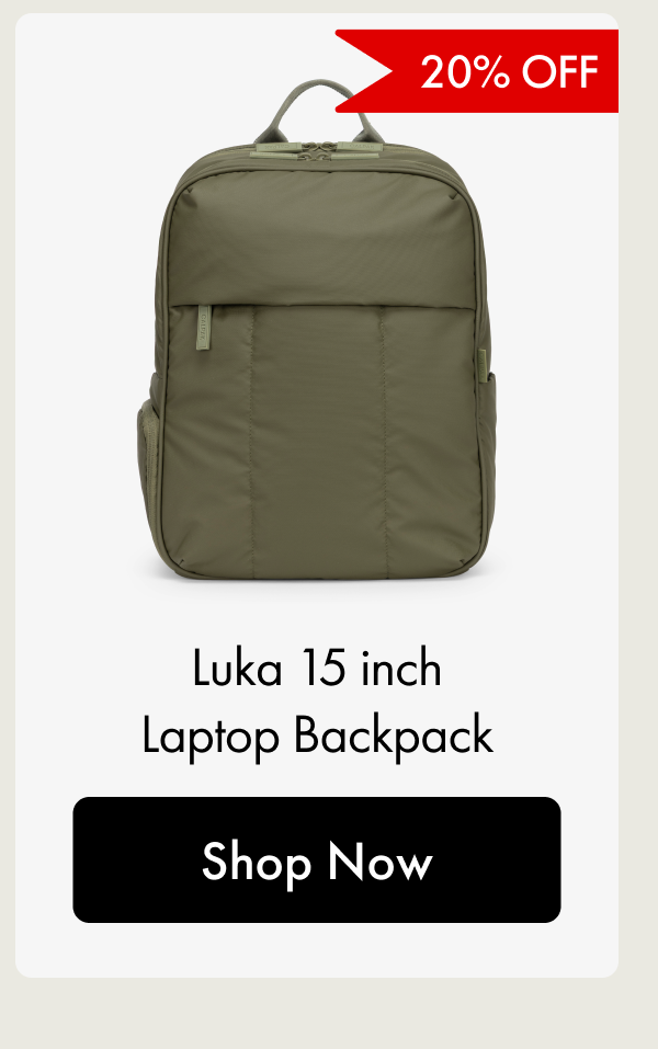 20% OFF | Luka 15 inch Laptop Backpack | Shop Now