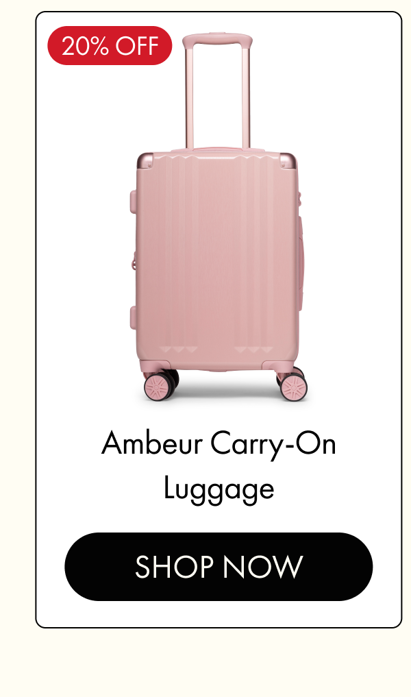 20% OFF | Ambeur Carry-On Luggage | SHOP NOW
