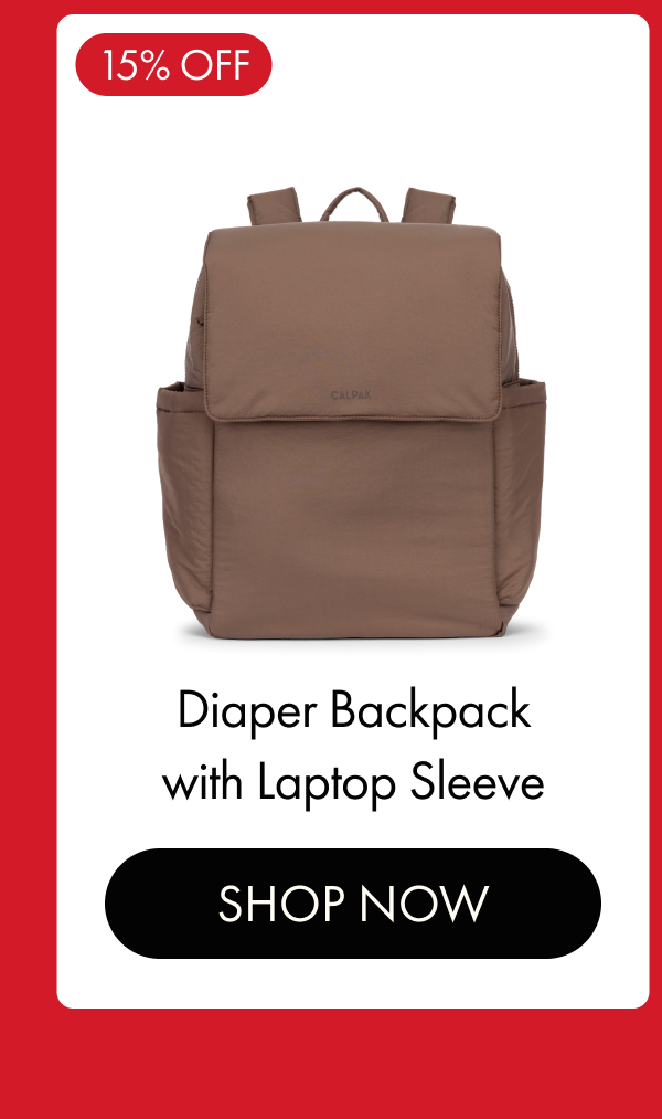 15% OFF | Diaper Backpack with Laptop Sleeve | SHOP NOW