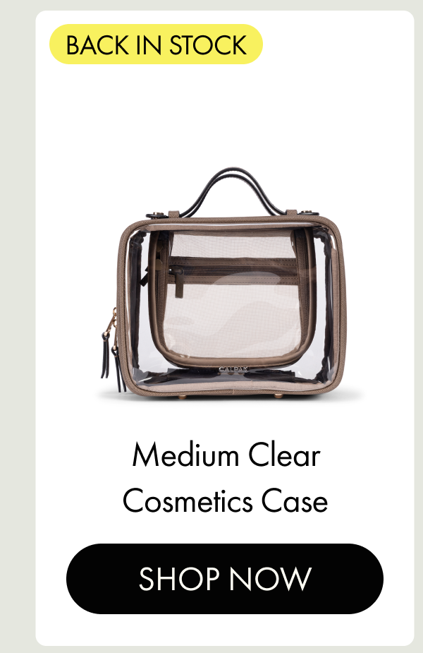 BACK IN STOCK | Medium Clear Cosmetics Case | SHOP NOW