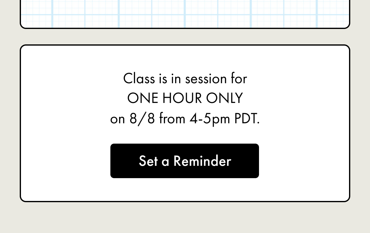 SET A REMINDER HERE