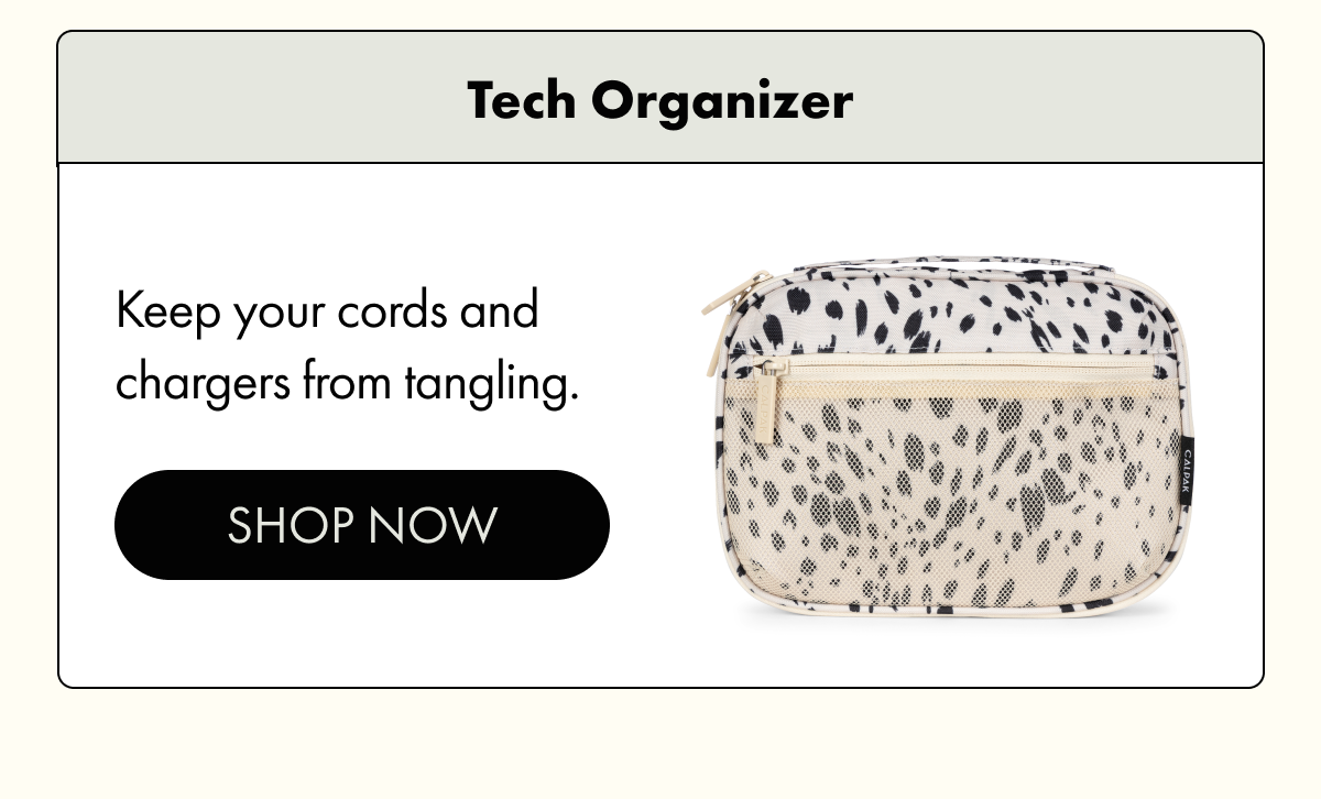 Tech organizer | Keep your cords and chargers from tangling.