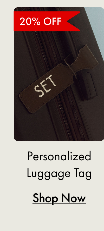20% OFF | Personalized Luggage Tag | Shop Now