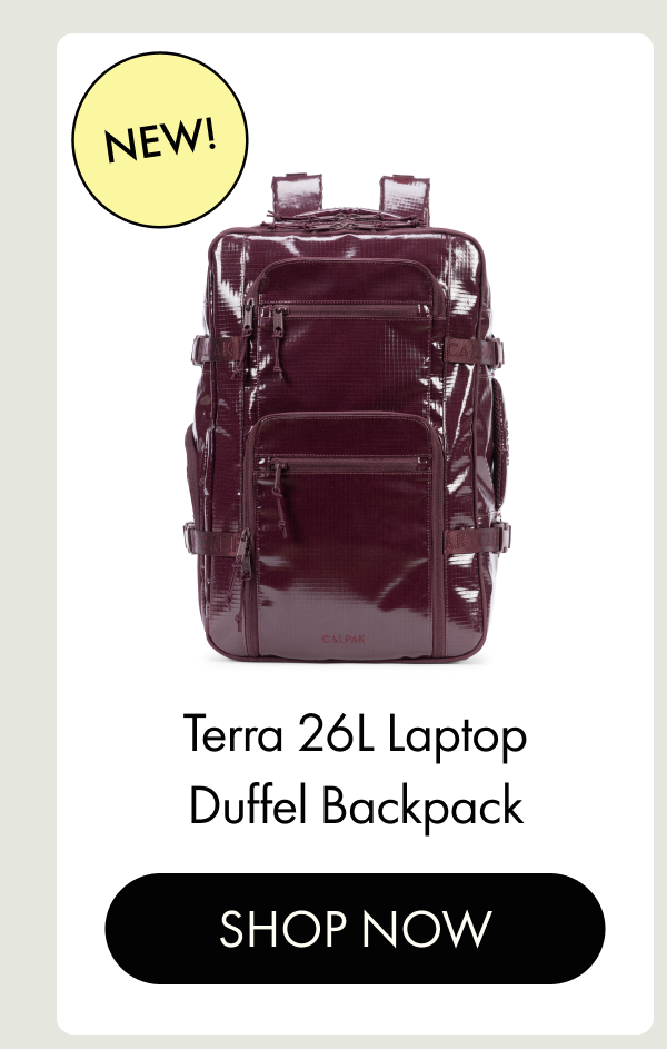 NEW! | Terra 26L Laptop Duffel Backpack | SHOP NOW