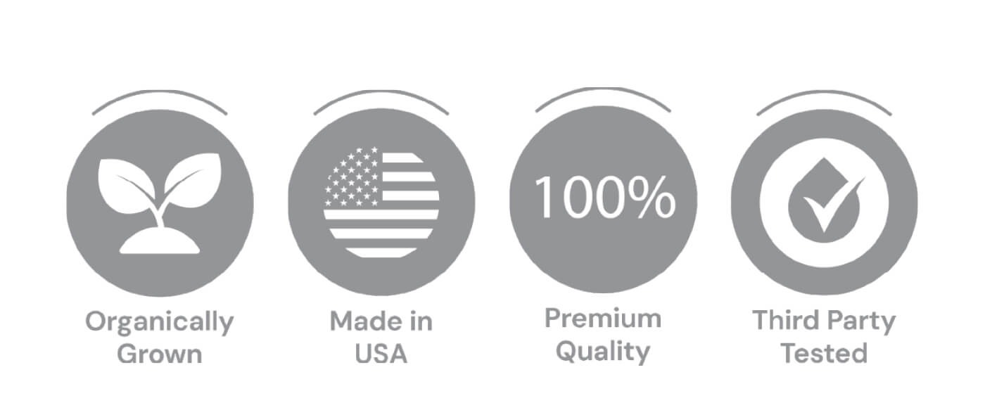 Organically Grown | Made In USA | Premium Quality | Third Party Tested