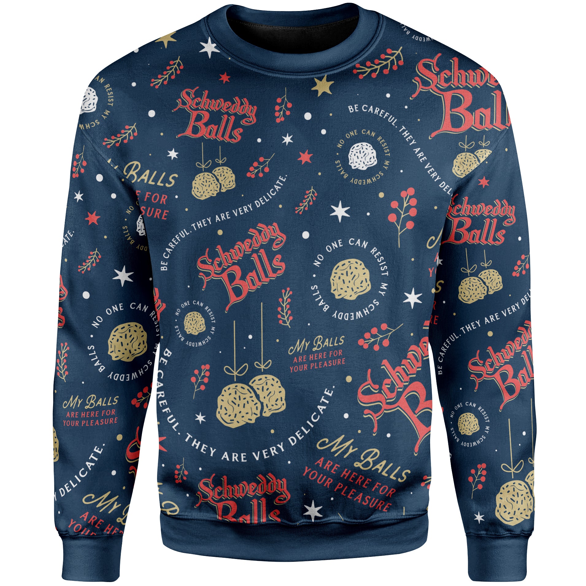 Schweddy Balls Allover Print Sweatshirt