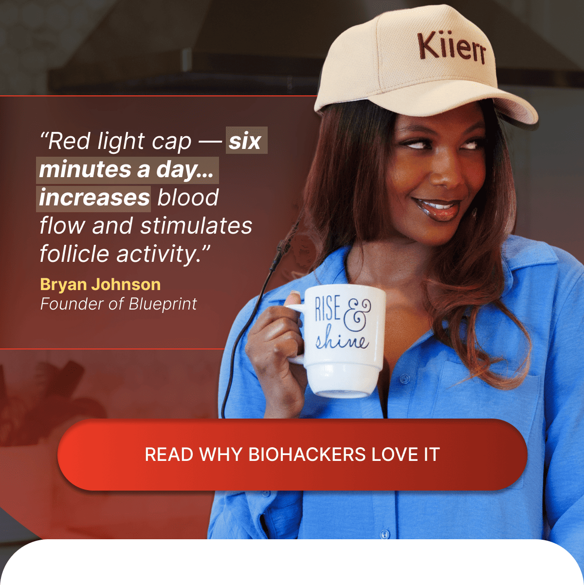 Red light cap- six minutes a day