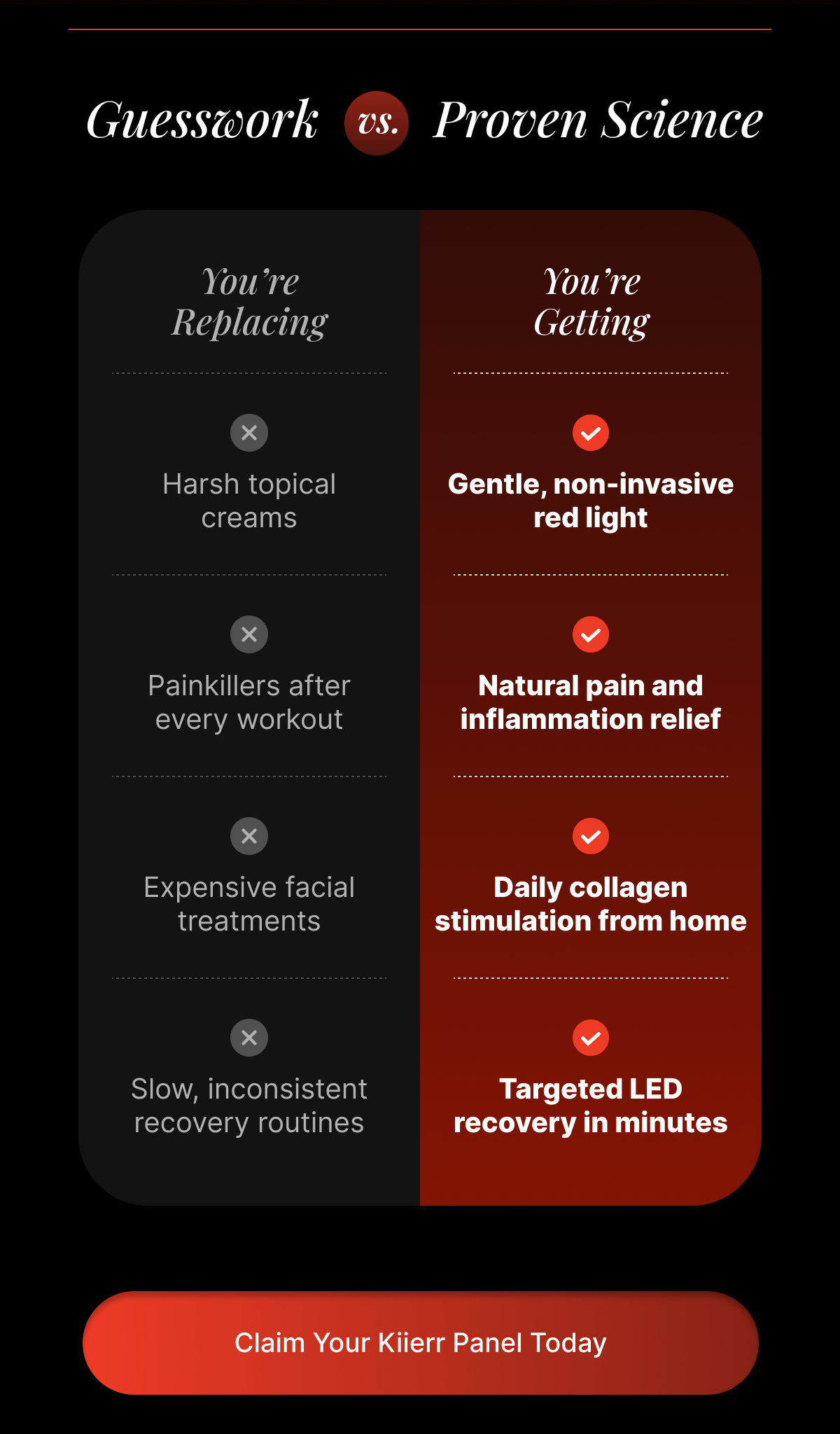 Gentle, non-invasive red light