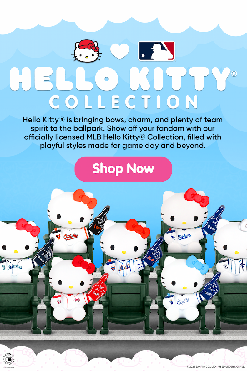 Shop the officially licensed MLB Hello Kitty® Collection!