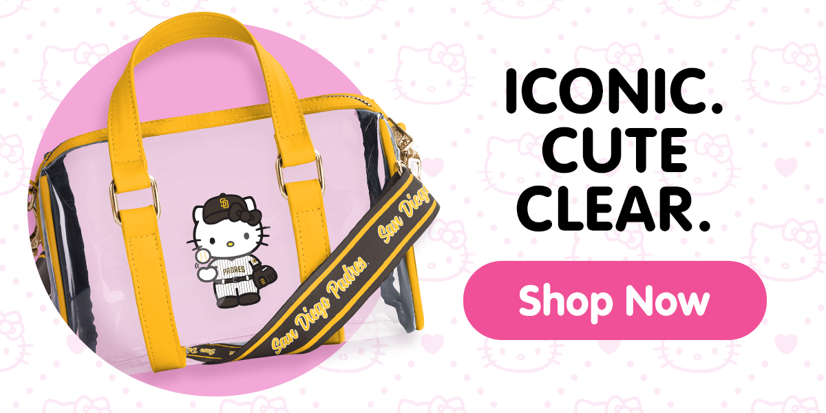 Carry iconic cuteness with MLB Hello Kitty® Clear Bags