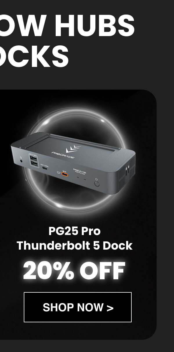ProGrade Digital PG25 Pro Thunderbolt 5 Dock 20% OFF