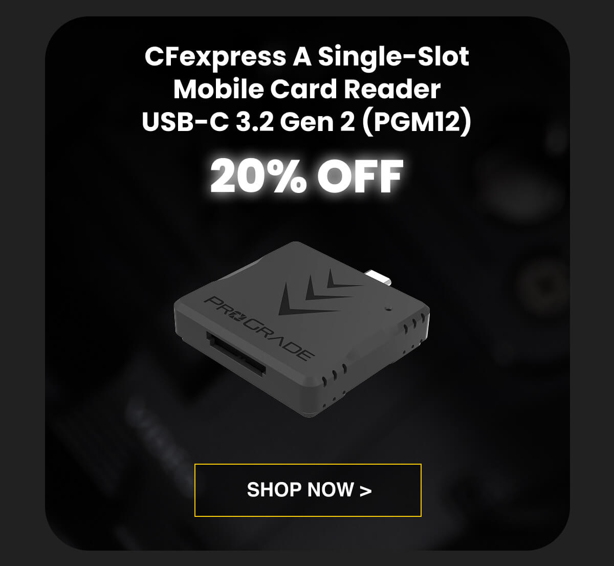 CFexpress A Single-Slot Mobile Card Reader USB-C 3.2 Gen 2 (PGM12) 20% OFF 