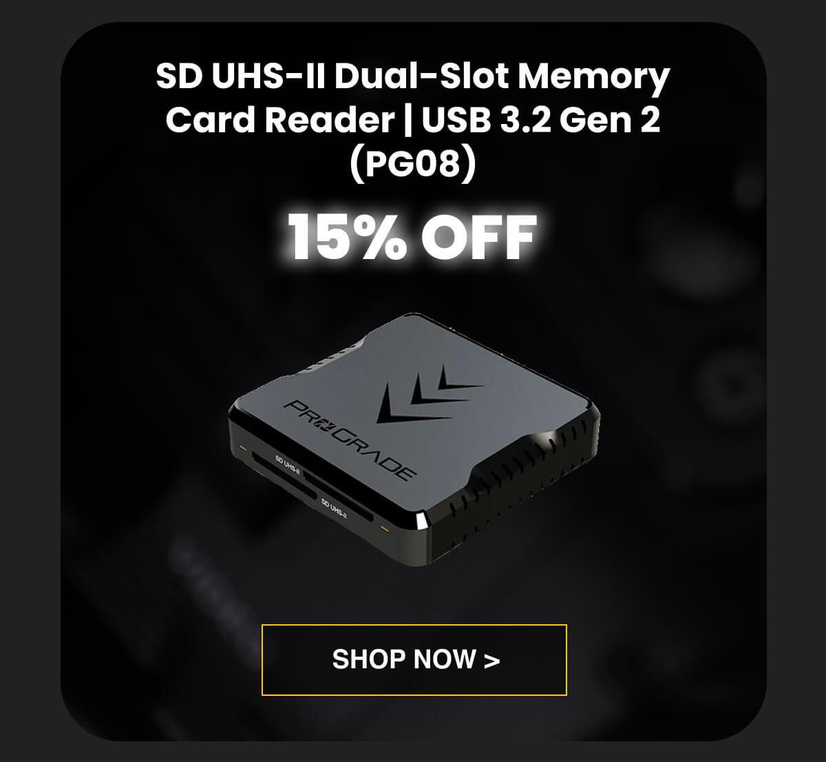 SD UHS-II Dual-Slot Memory Card Reader | USB 3.2 Gen 2 (PG08) 15% OFF 