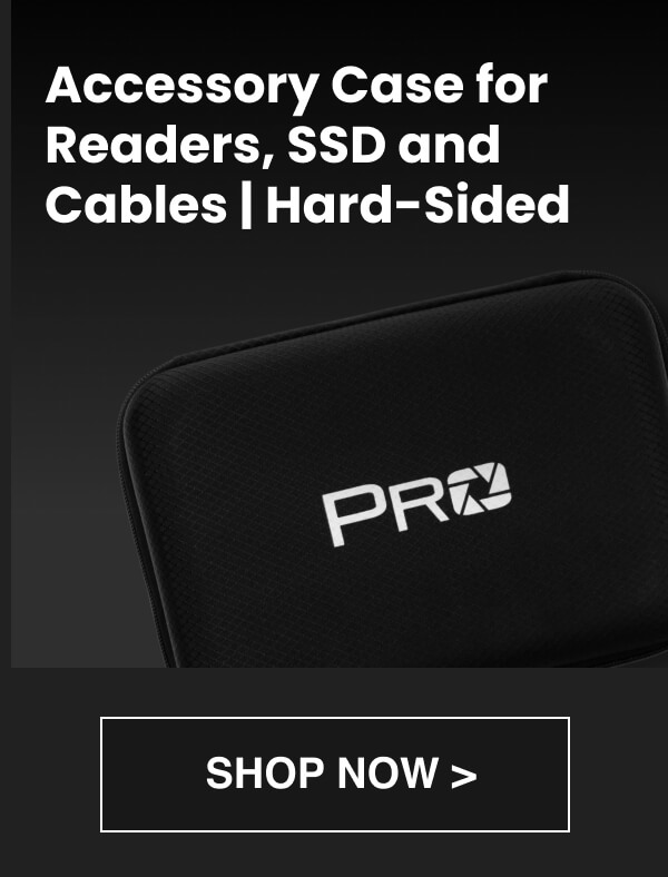 Accessory Case for Readers, SSD and Cables | Hard-Sided