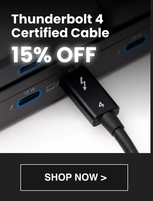 Thunderbolt 4 Certified Cable 15% OFF