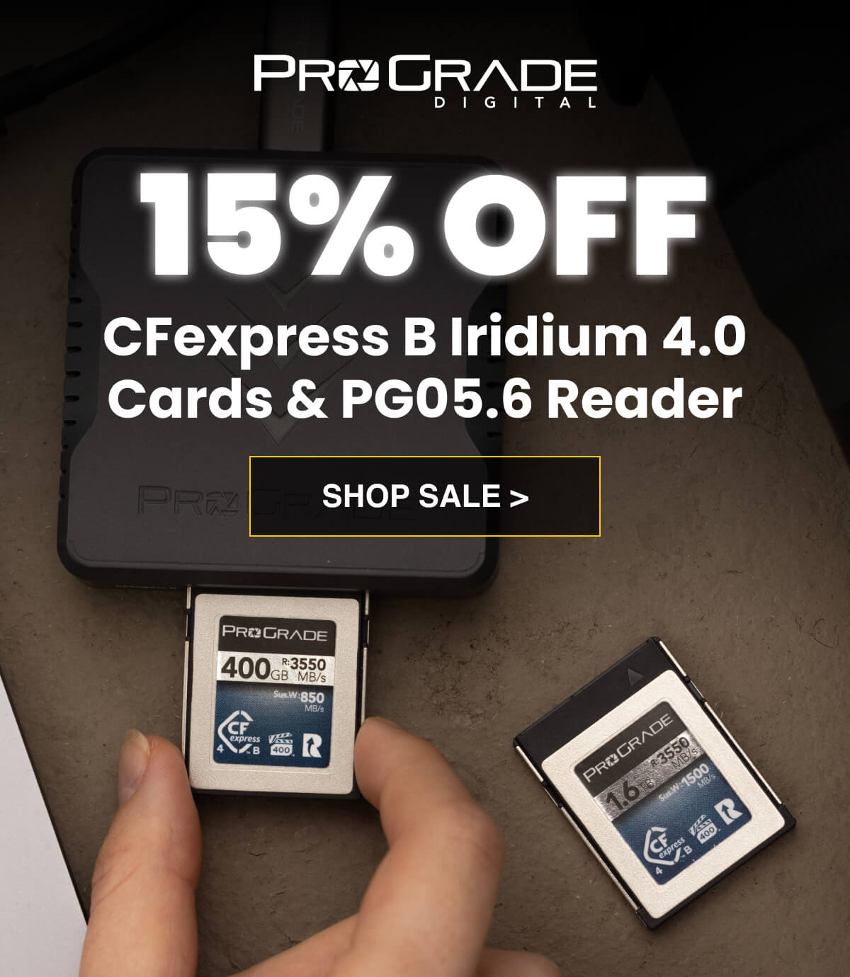 15% OFF CFexpress B Iridium 4.0 Cards & PG05.6 Reader