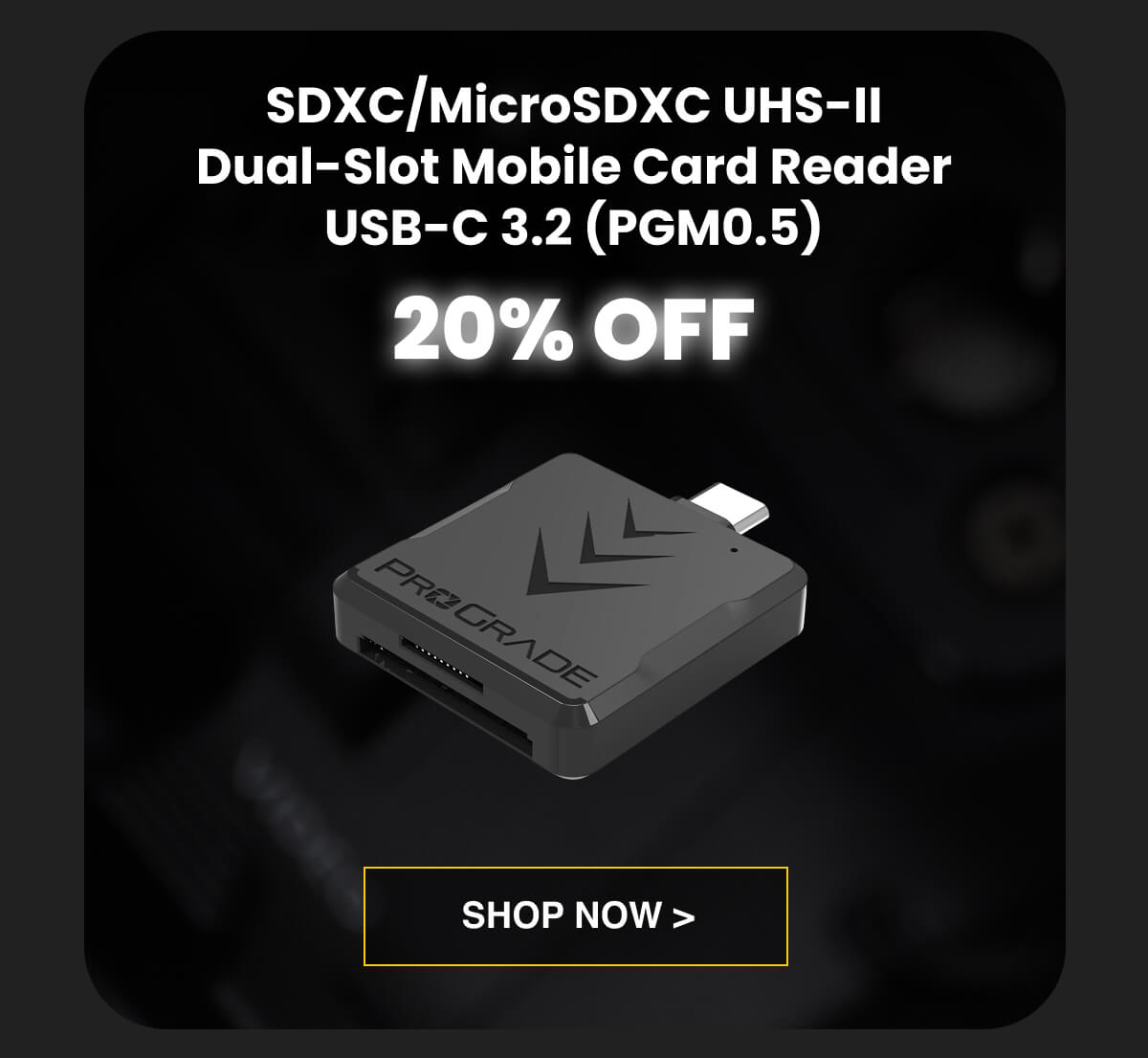 SDXC/microSDXC UHS-II Dual-Slot Mobile Card Reader USB-C 3.2 (PGM0.5) 20% OFF 