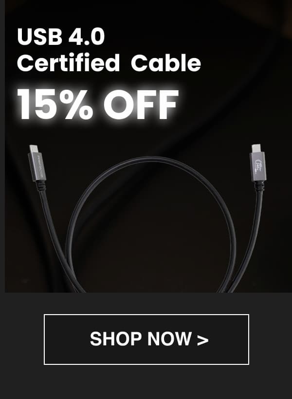 USB 4.0 Certified Cable - 15% OFF