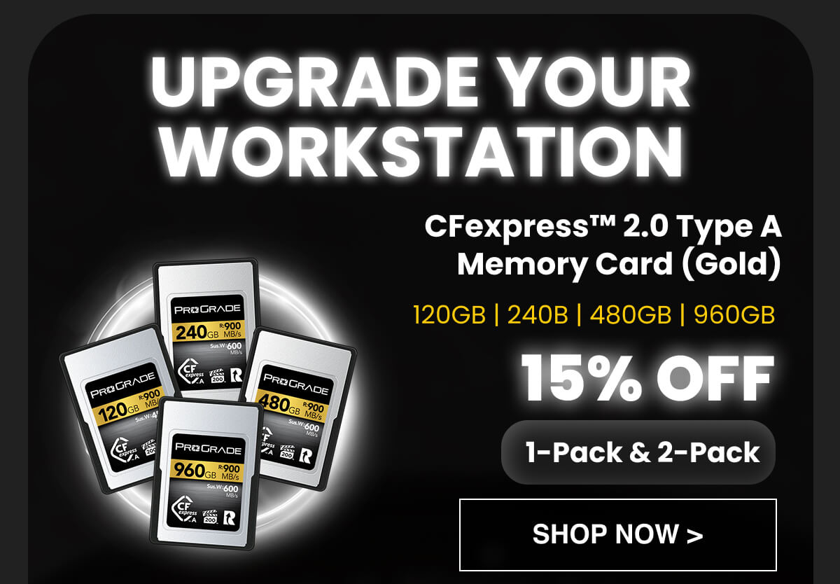 CFexpress™ 2.0 Type A Memory Card (Gold) (1-Pack & 2-Pack) 15% OFF 240 GB | 512GB | 1TB | 2TB