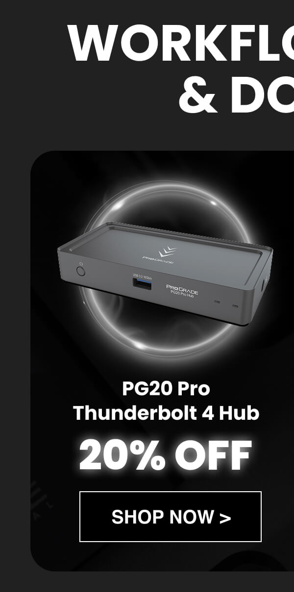 ProGrade Digital PG20 Pro Thunderbolt 4 Hub 20% OFF